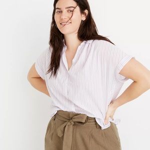 Central Shirt in Lavender Stripe